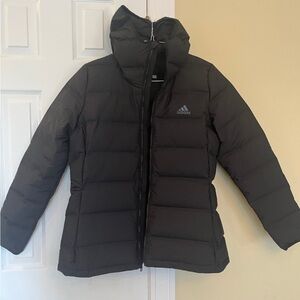 Adidas Girls Black Hooded Jacket